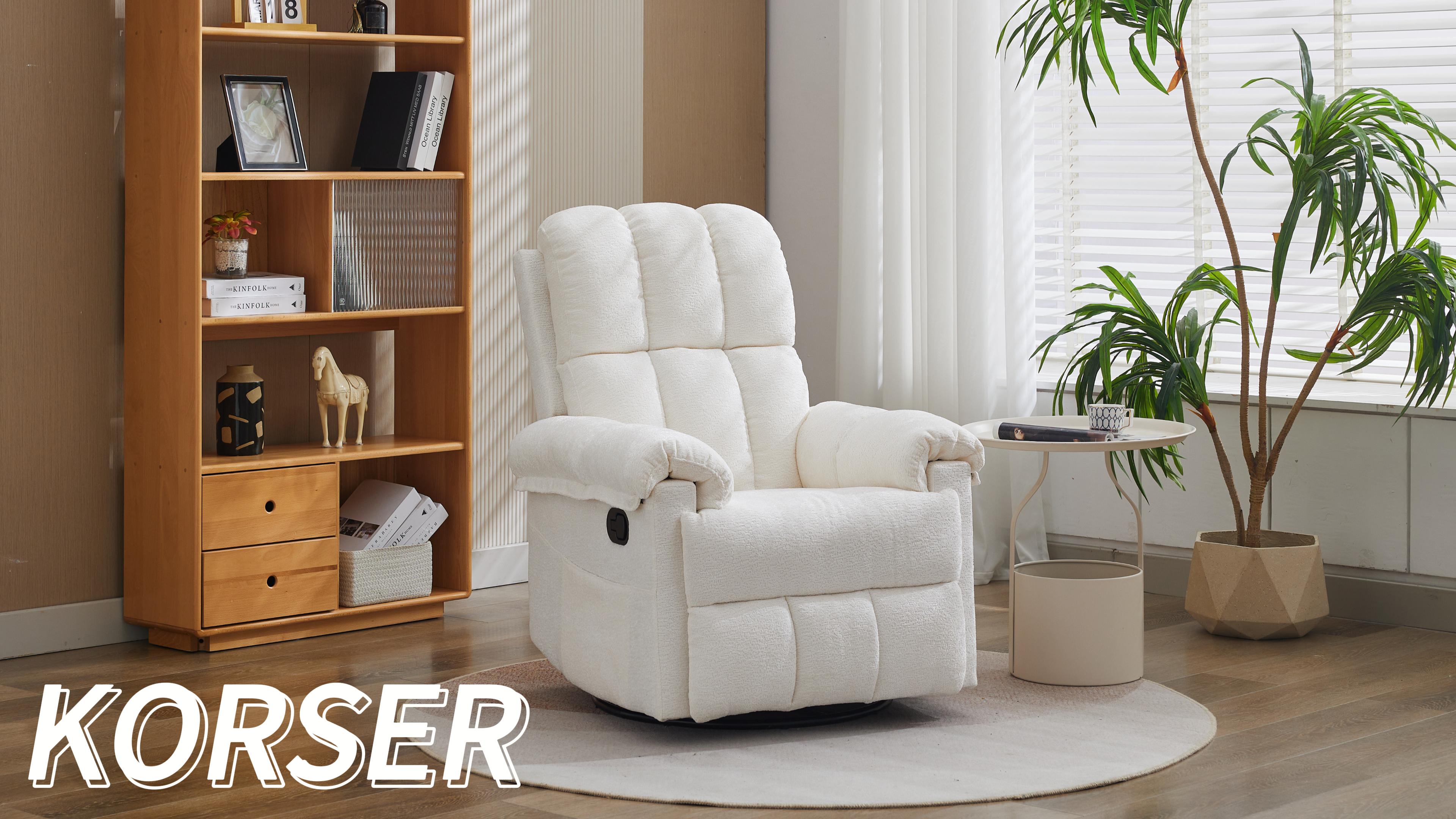 Amazon.com: Korser Recliner Chair, Swivel Rocker Recliner Chair
